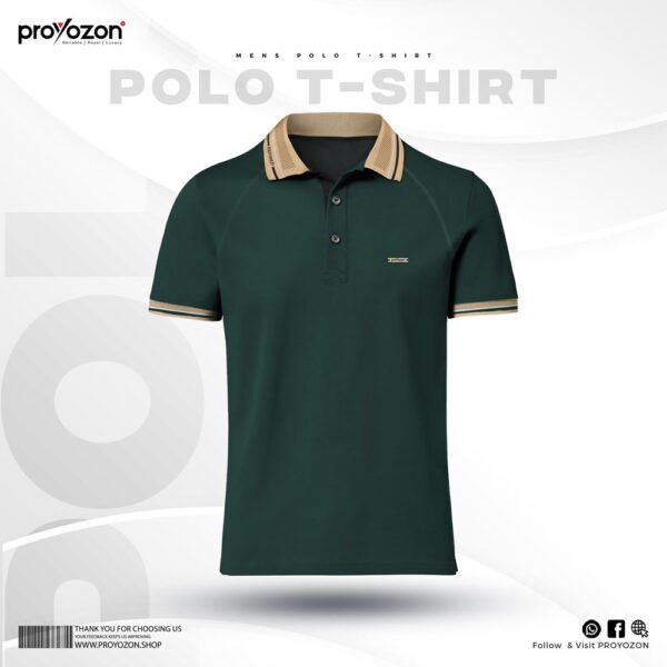 proyojon balck green polo t shirt
