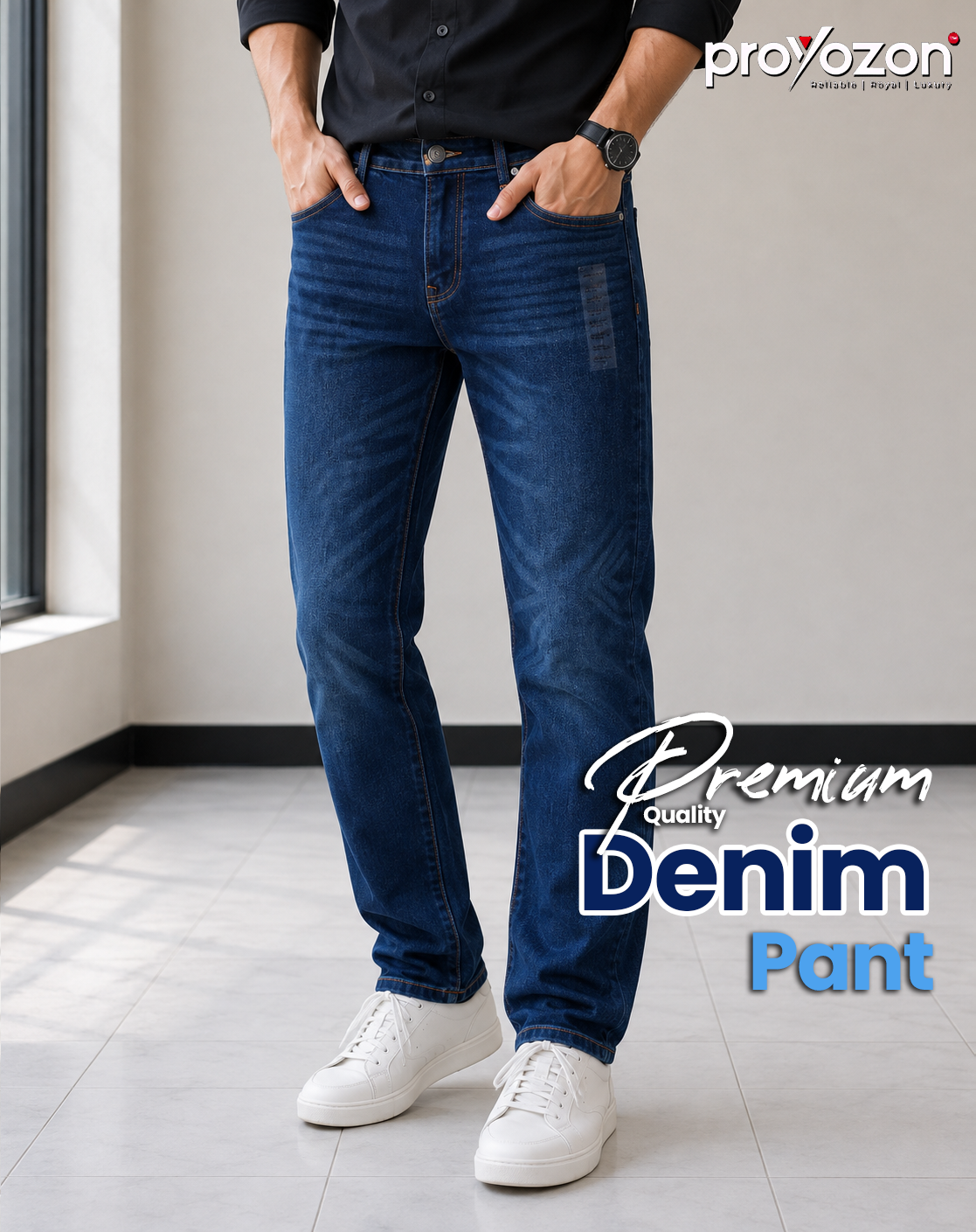 denim deep blue color proyojon denim deep blue color